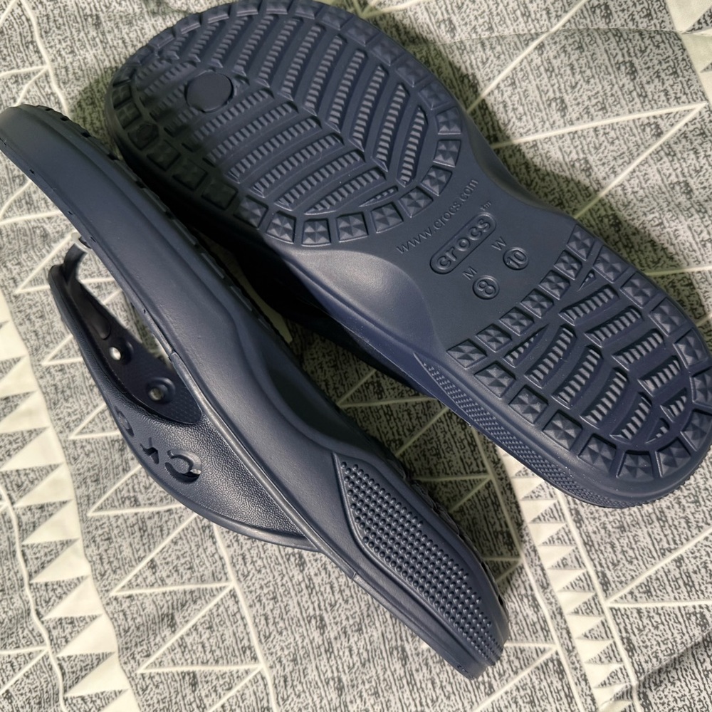 CROCS Flip Flops Navy - Picture 3 of 3